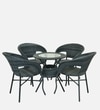 Ballarat  Wicker Table And Chair Set In  Grey Dual Tone Finish