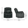 Avalon Leatherette One Seater Manual Recliner in Blue Colour