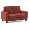 Apollo Neo  High Back 2 Seater  Fabric Sofa In Dark Coral Colour
