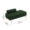 Doe Buck Luxury Boucle Accent Lounge Chair in Green Colour with Gold Metal Legs