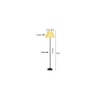 Ida Zig Zag Iron Floor lamp with Cotton Conical Yellow shade (Z34)