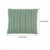 Colette Granite Green Knitted Cushion Cover  16X16 Inches