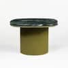 Ionix Marble Coffee Table In Green Pu Finish