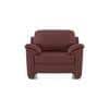 Farina 1 Seater Half Leather Sofa In Bordeaux Italian Leather