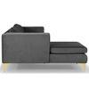 Brezza Sectional Fabric Sofa - Dark Grey