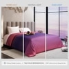 Stoa Paris Comforter for King Size Bed, 300 TC Ultra Satin Fabric  Pink Indigo