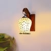 Devansh Solid Wood Electric Wall Light in Brown Colour with Multi Shade Count of 1 Light