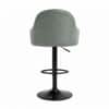 Doe Buck Faux Leather Adjustable Bar Stool in Sage Green Colour