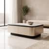 Signature Marble Champagne Metallic Executive Coffee Table