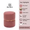 Doe Buck Gracy Velvet Round Ottoman in Pink Colour with Gold Band