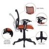 Eexcaeal Mid Back Ergonomic Chair in Orange Colour