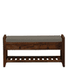 Kongsberg Solid Wood Shoe Rack with Seating in Walnut Brown finish