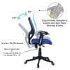 Goolda Low Back Ergonomic Chair in Blue Colour