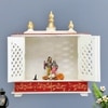 D'Dass White Sheesham Wood and Mdf Temple For Pooja In Home and Office