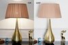Ignatio Metal Table Lamp With Beige Cotton Shade