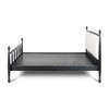 Archie Spindle Solid Wood King Non Storage Bed in Black Colour