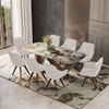 Paloma 8 Seater Spanish Ceramic Dining Table With Set of 4  Wella Dining Chair