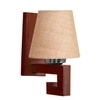 Devansh Solid Wood Electric Wall Light in Beige Colour with Beige Shade Count of 1 Light