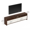 Bluewud Mannsae Engineered Wood Tvcabinet In Brown Maple & White Finish
