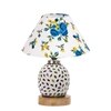 Devansh Conical Multi Cotton Shade Lamp With Wood & Mosaic Glass Base For Decoration/Office/Home/Gifting/Study For Decoration/Office/Home/Gifting/Study -(10X10X14.5) Inches -A