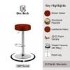 Doe Buck Linon Adjustable Bar Stool in Brown Colour with Chrome Base