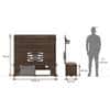 Iwaki Engineered Wood Swivel TV Unit in Columbian Walnut Finish