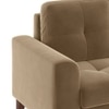 Verona Luxe 1 Seater Fabric Sofa in Fawn Velvet Colour