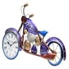 Blue Color Metal Decorative Handcrafted Motorcycle Wall Clock By Craft Tree