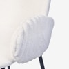 Jewel Fabric Dining Chair in White Colour