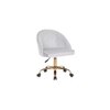HINDMEN Leather Accent Chair in Blue Colour