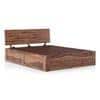 Boston Solid Wood Queen Size Hydraulic Storage Bed In Teak Finish