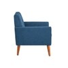 Thomas Boucle Fabric Arm Chair in Blue Colour