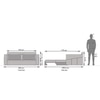 Camden 3 Seater Pull Out Sofa cum Bed In Vapour Grey Colour