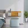 Hexa Red Engineered Wood Wall Mount Dressing Table in Giant Wood and Frosty White Colour