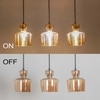 CORALIE Cluster Hanging Light In Amber Glass And Black Finish Metal