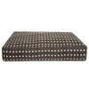 Bohemian Aztec Rectangle Cotton Pets Bed in Brown Colour