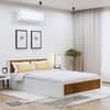 Hexa Engineered Wood Modern King Bed With Headboard With Storage In Frosty White And Giant Wood
