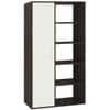 Nikola Large Crockery cum Bookshelf and Divider Unit in Antique Ebony Ivory Colour