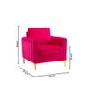 Rafeal Fabric Lounge Chair in Pink Colour