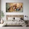 The Castle Decor Greek Art Wall Painting Wooden Framed Digital Painting 27x48 Inch (Style 2)