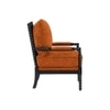 Luxe Boucle Fabric Lounge Chair in Orange Colour