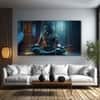 The Castle Decor Lord Shiva Wall Painting Wooden Framed 27x48 Inch (Style 6)
