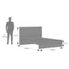Koro Solid Wood Queen Size Non Storage Bed In Amber Walnut Finish