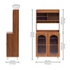 Stellar Multipurpose Storage Cabinet (Medium Size with Upper Storage, Teak Brown)