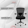 Kepler Brooks Mid Back Office Chair | 2 Years Warranty | Chair for Office Work at Home, Ergonomic Chair, Diwali Gifts, 2D Adjustable Arms, Headrest & Lumbar Support, Multi Synchro Lock (Zeus, White)