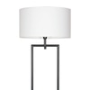 Gallow Metal Multiutility Shelf Floor Lamp With White Cotton Shade
