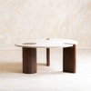 Sculpt Solid Wood Coffee Table in Brown Colour