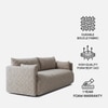 Cozychic Wood 3 Seater With Upholstery Non Storage Sofa In Grey Colour