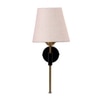Devansh Metal Electric Wall Light in Black Colour with White Shade Count of 1 Light