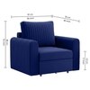 Melano Pull Out Sofa cum Bed in Navy Blue Colour